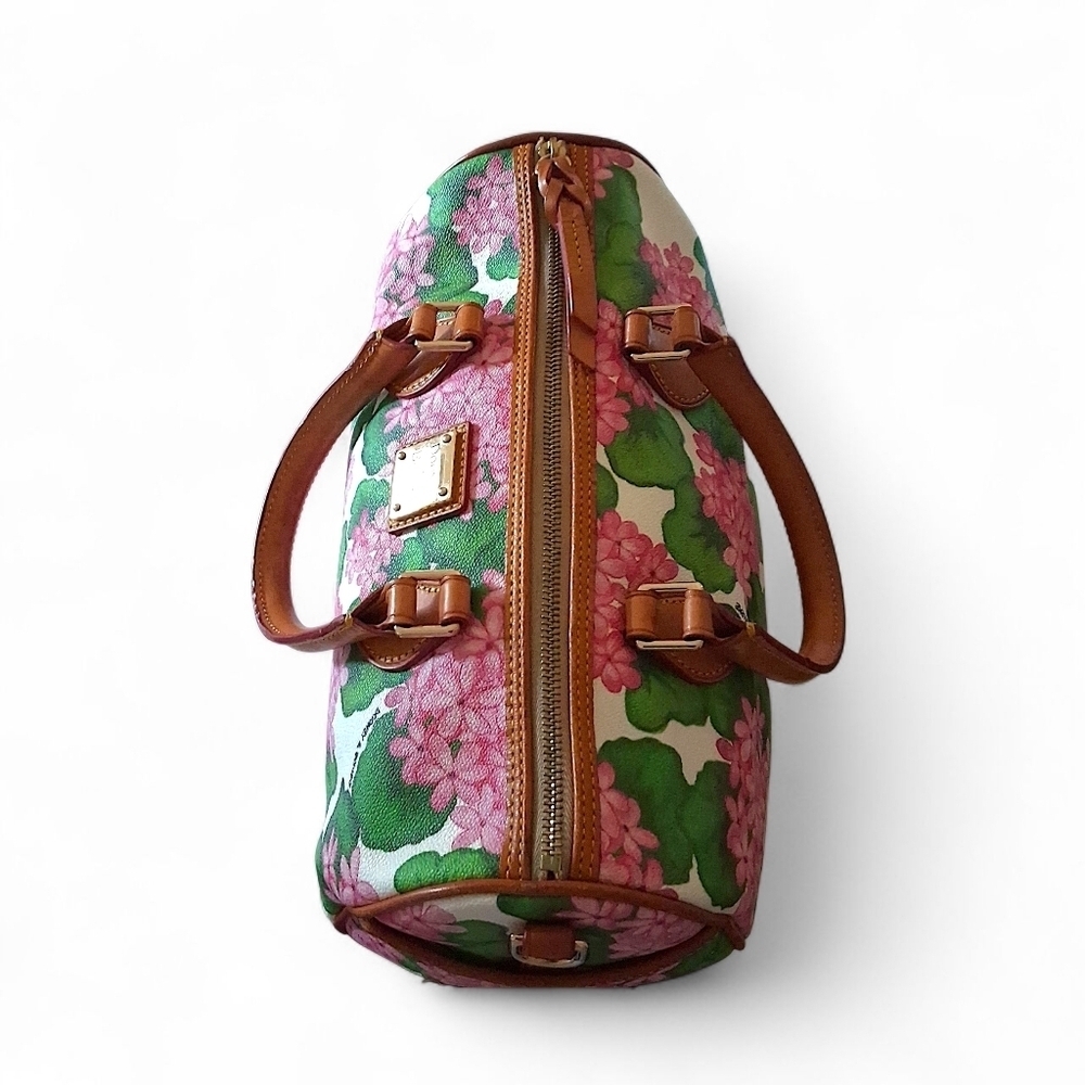 Dooney & Bourke Geranium Floral Satchel Boston Bag - Picture 10 of 16